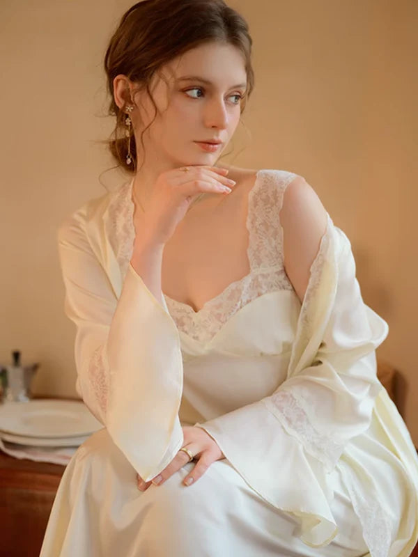 Elegant Whisper Night Dress Ensemble