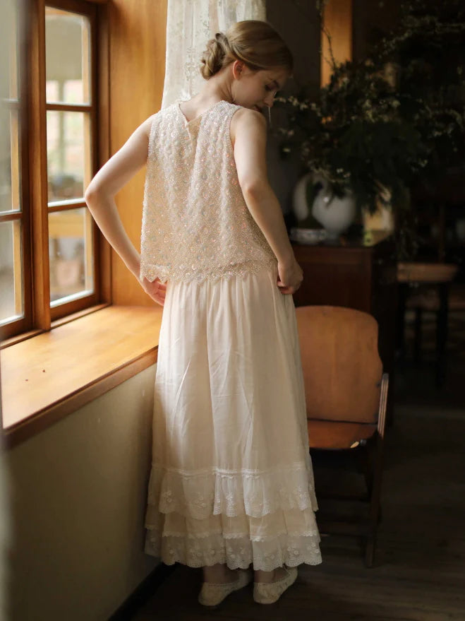 Pearl Sequin Sleeveless Top