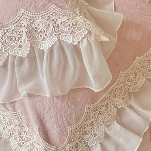 Pink Velvet Princess Douvet Cover Set