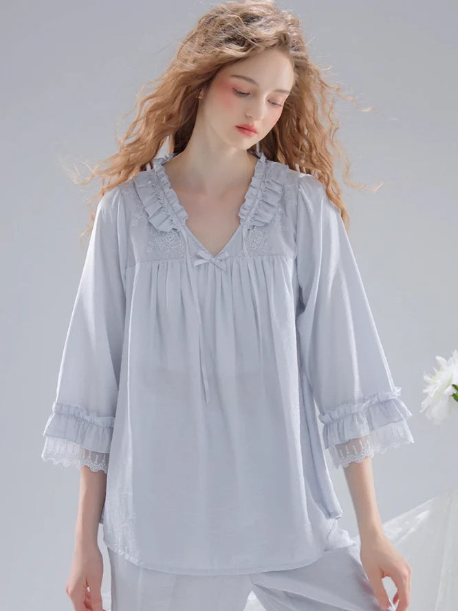 Enchanted Lace Ruffle Pajama Set