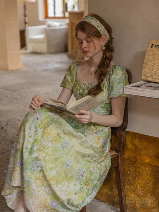 Secret Garden Green Floral Dress