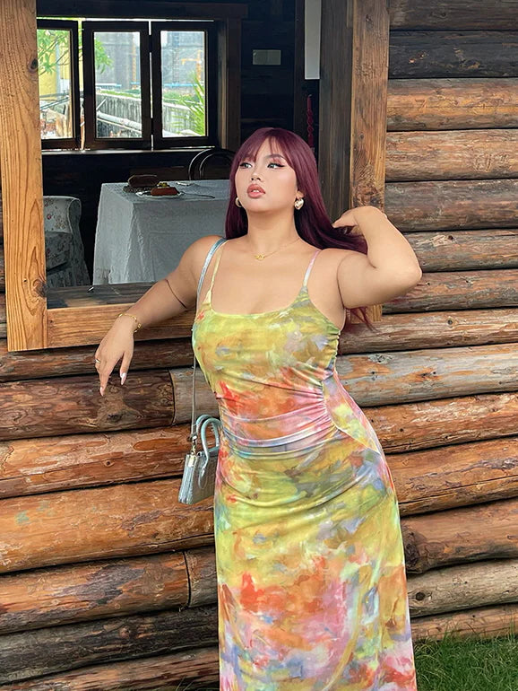 Watercolor Meadow Mesh Dress