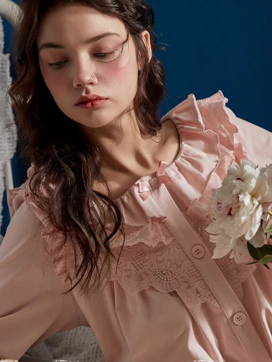 Blush Dreams Vintage Lace Pajama Set