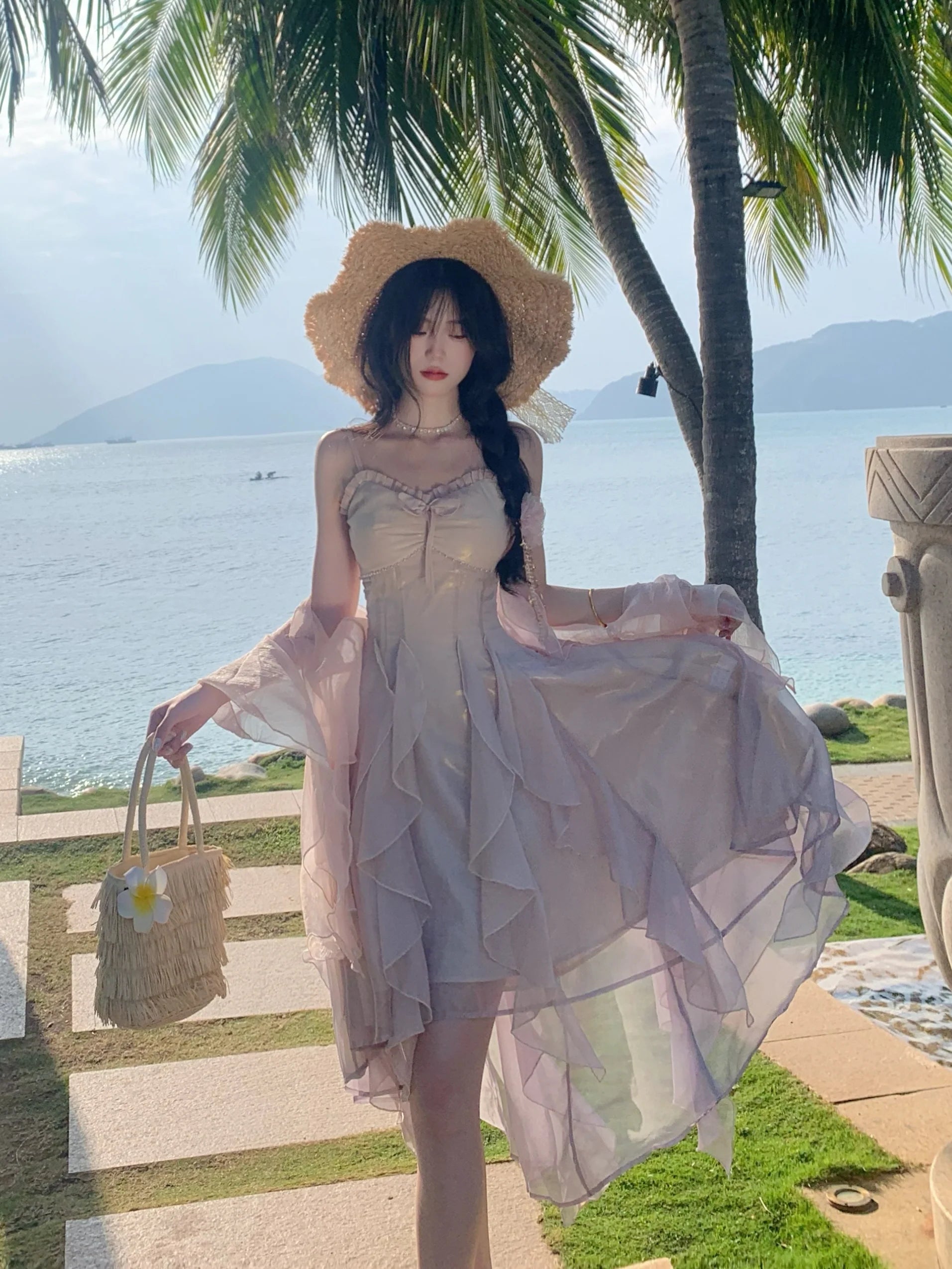 Enchanted Petal Ruffle Dress