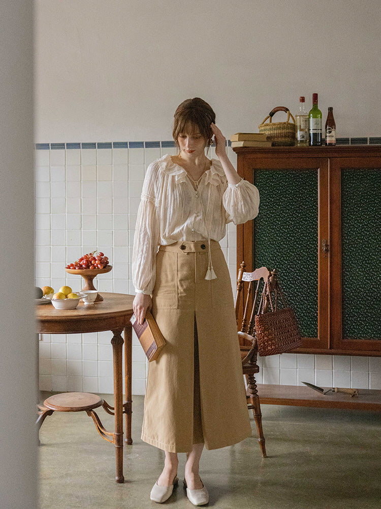 Lily's Cottage Charm Ivory Blouse