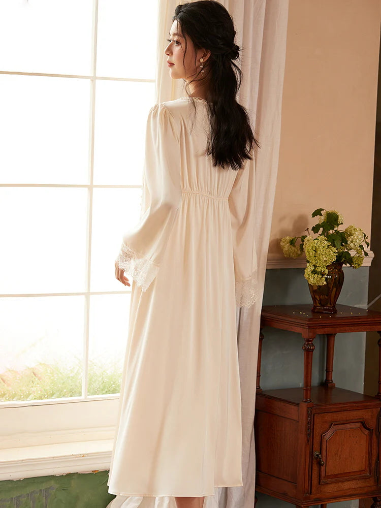 Grace's Lace Delight Nightgown Set