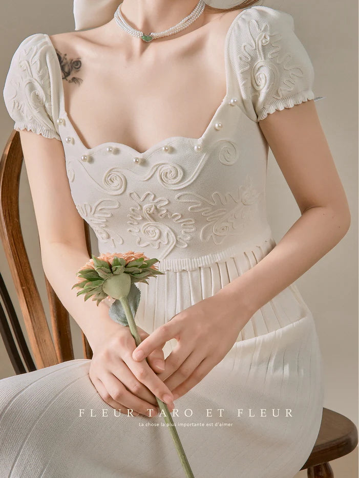 Timeless Elegance White Vintage Dress