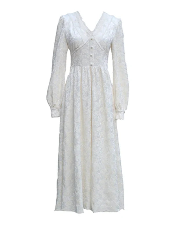 Swan Elegance Floral Dress