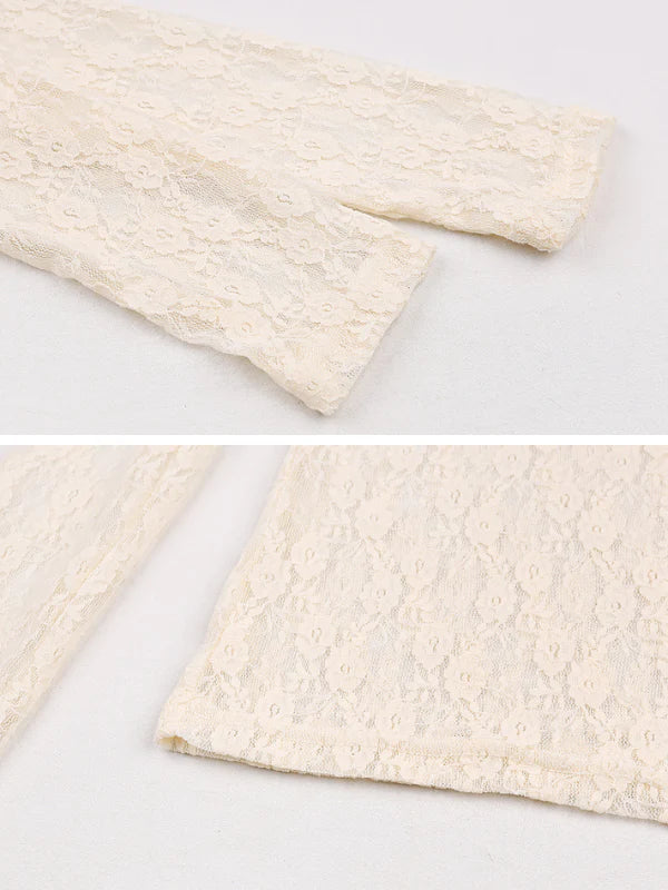 Delicate Lace Long-Sleeve Top