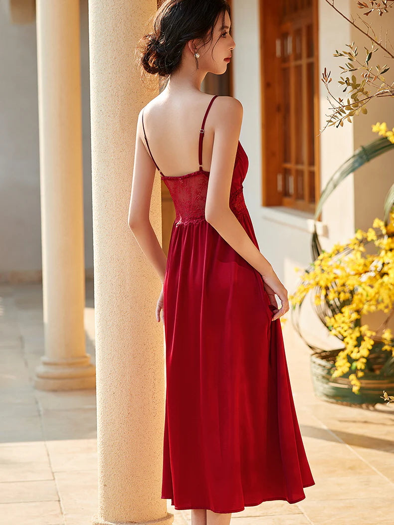 Grace's Lace Delight Nightgown Set