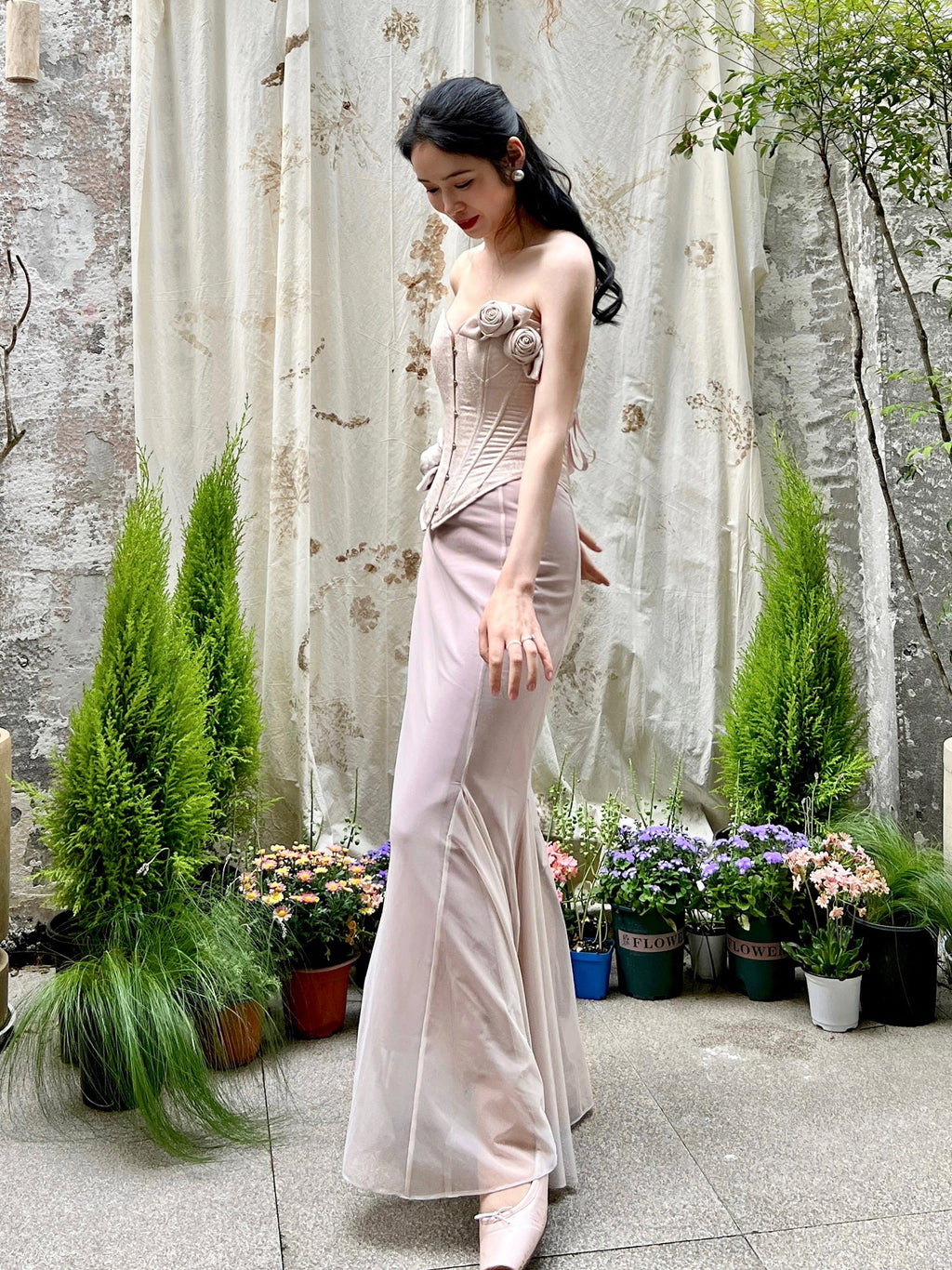 Ethereal Slim-Fit Mermaid Skirt