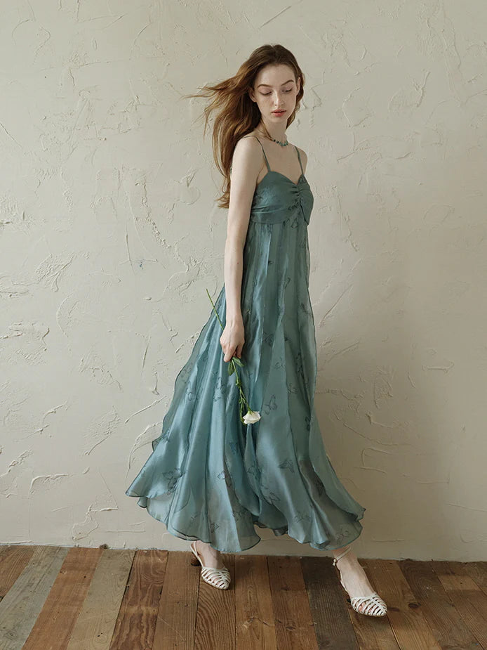 Butterfly Whisper Aqua Dress