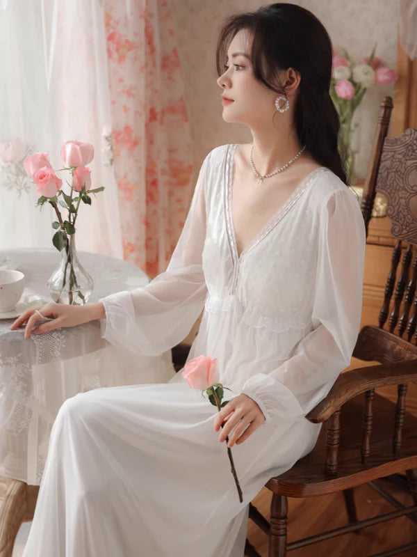 Enchanted Rose Lace Nightdress