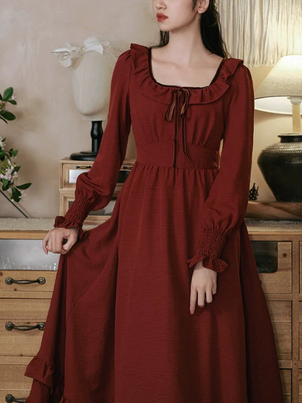 French Wine Elegance Dress