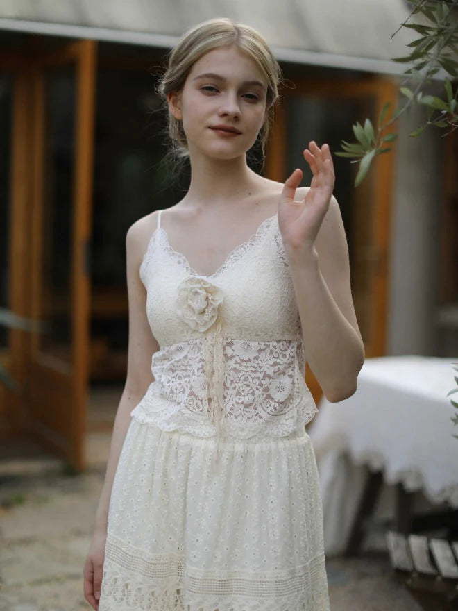 Lace Bloom Rose Camisole