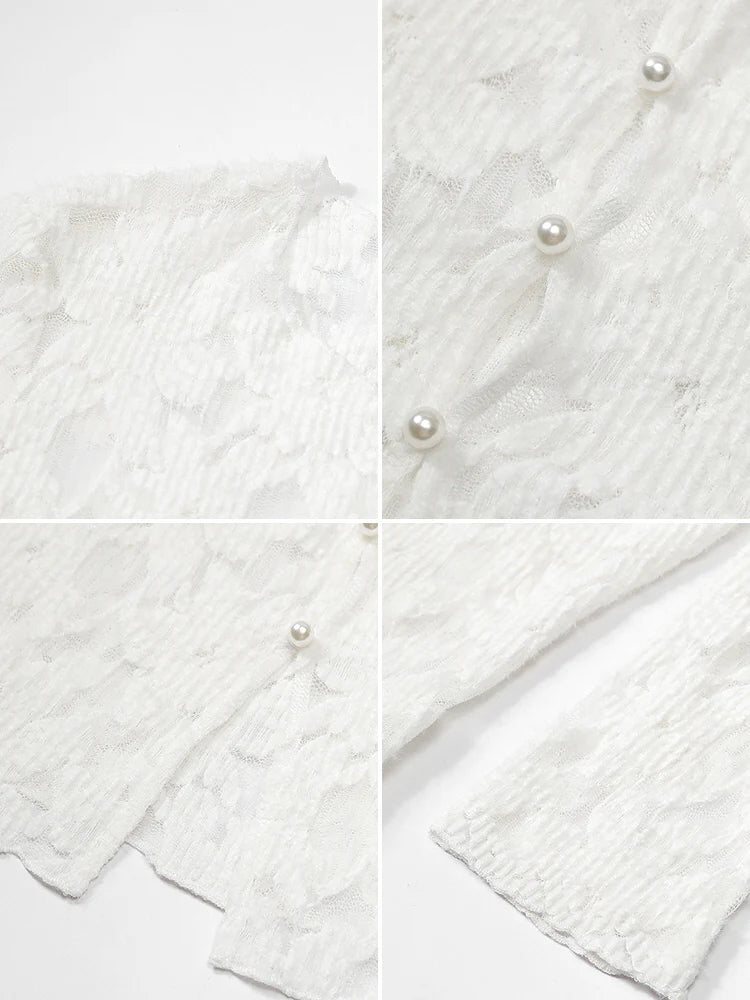 Ivory Whisper Lace Knit Cardigan