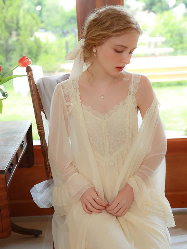 Fairy Garden Lace Nightgown Set