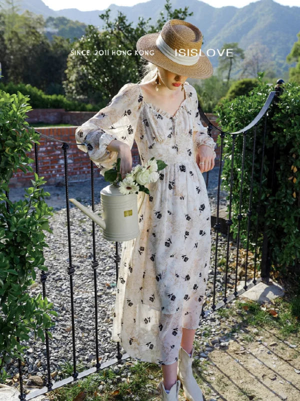 Summer Garden Flower Print Dress