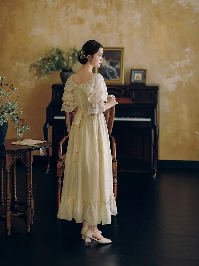 Storybook Lace Capelet Dress