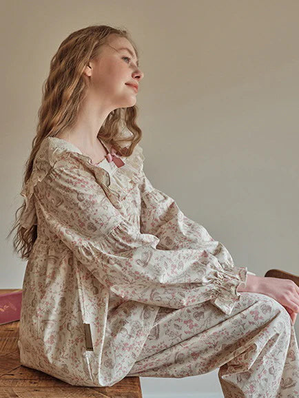 Whispering Woodland Cotton Pajama Set