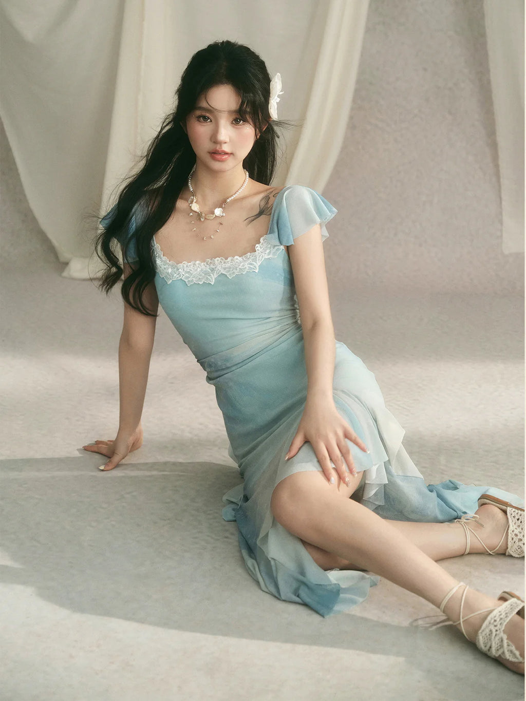 Celestial Blue Fairycore Dress