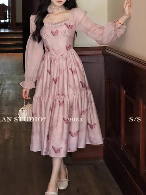 Dreamy Princess Butterfly Lace Dress