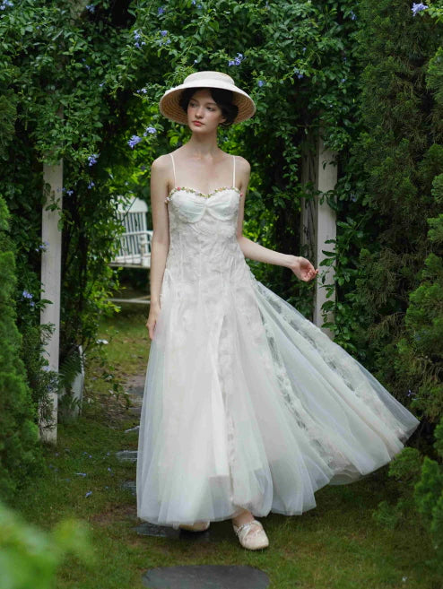 Garden Lace Bloom White Dress