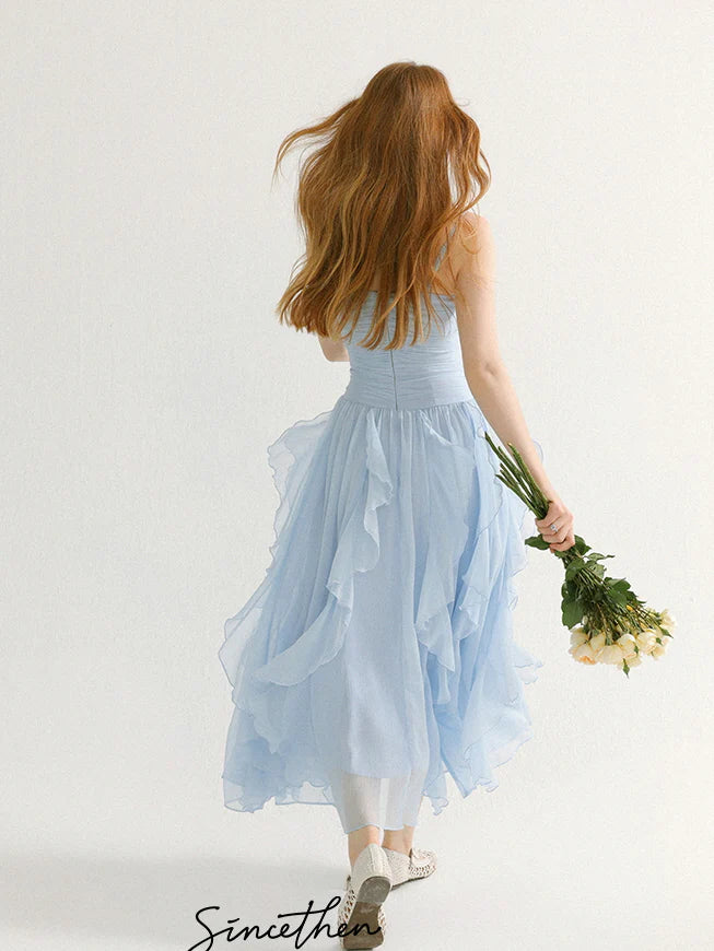 Fairy Whispers Light Blue Ruffle Dress