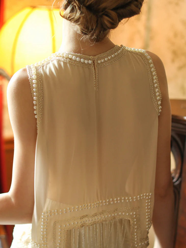 Olivia's Retro Flower Elegance Top