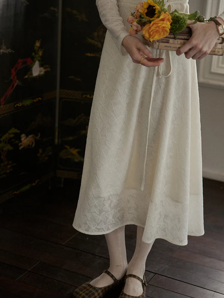 Whispering Petals Wrap Dress