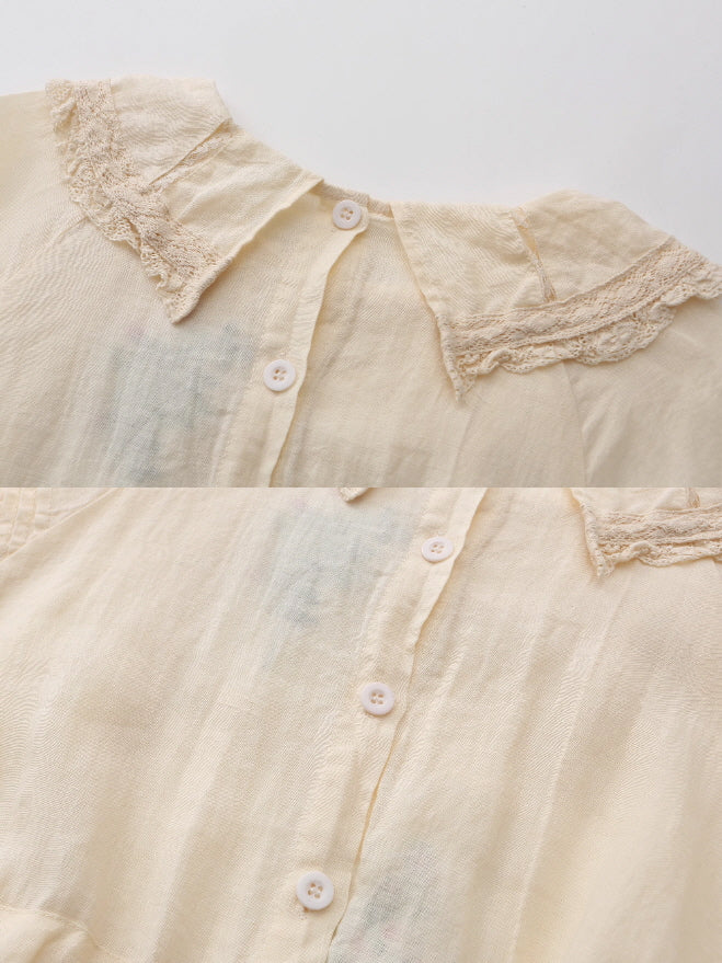 Mori Garden Embroidered Linen Dress