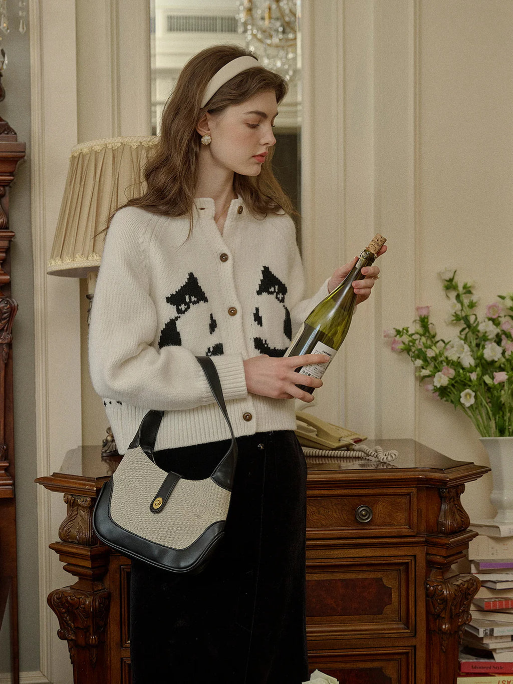 Charming Cat-Inspired Knit Cardigan