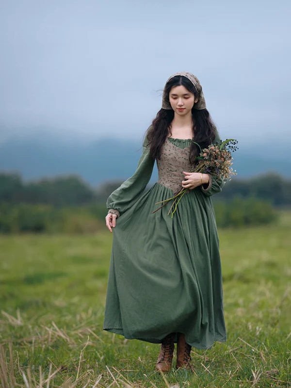 Meadow Whisper Floral Corset Dress