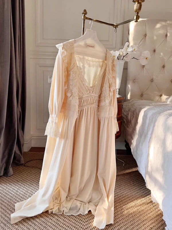 Vintage Dream Slip Dress and Gown Set