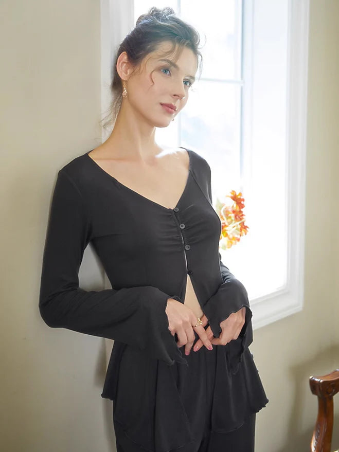 Black Elegance Pajama Set