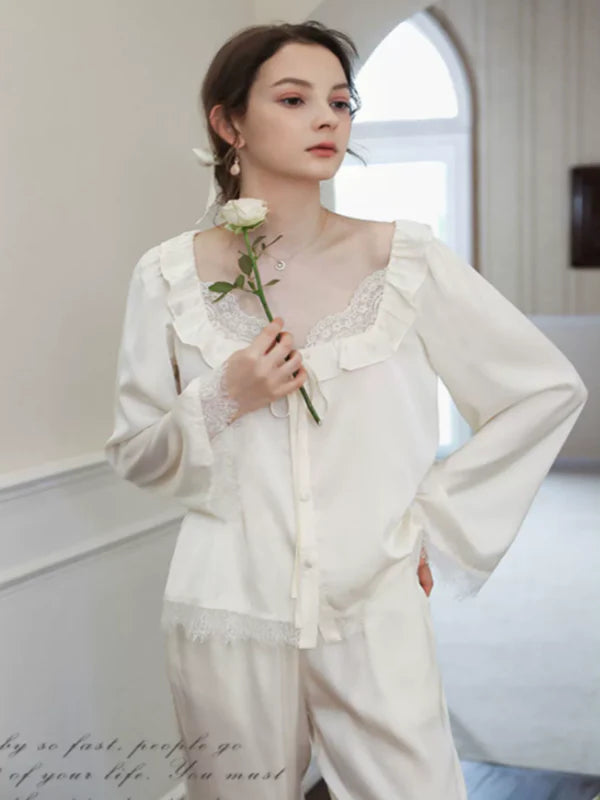 Elegant Rose Satin Dream Pajama