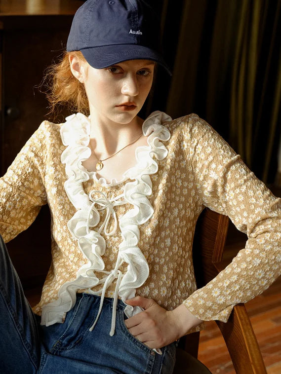 Daisy Dream Ruffle Cardigan & Camisole Set