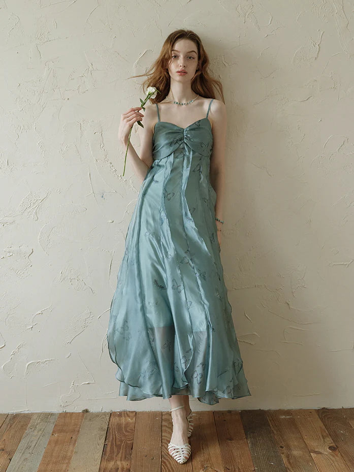 Butterfly Whisper Aqua Dress