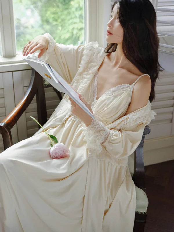 Vintage Dream Slip Dress and Gown Set