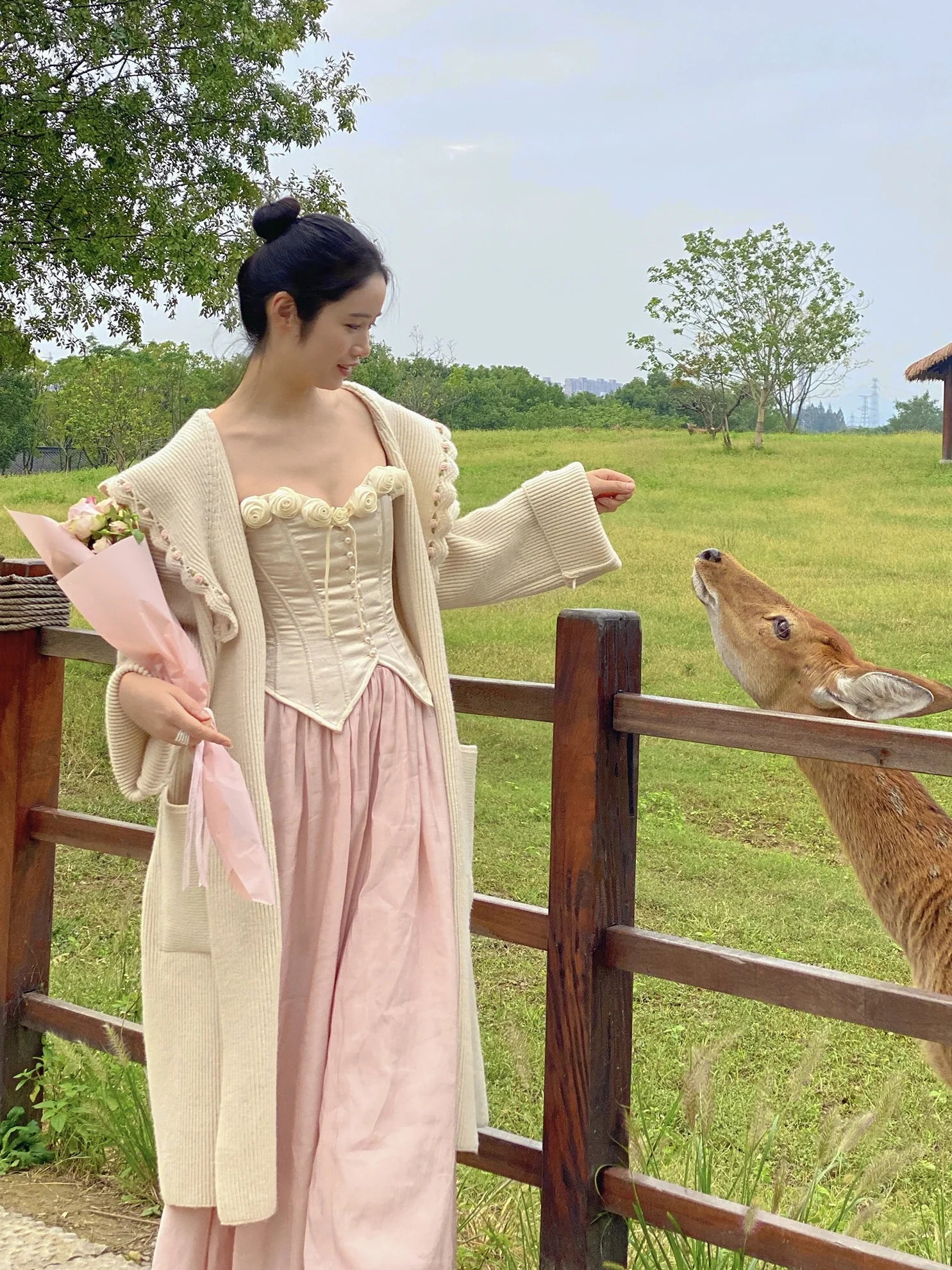 Rose Blossom Herringbone Corset