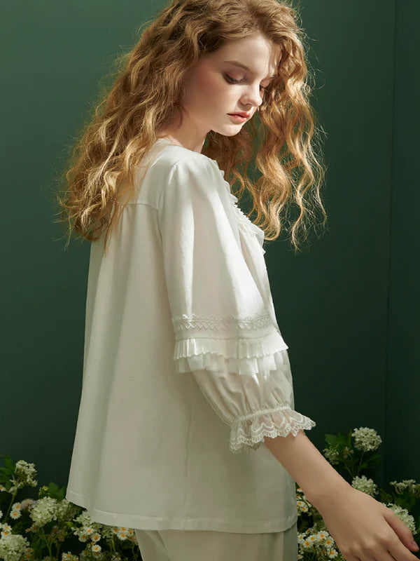 Pure White Elegance Pajama