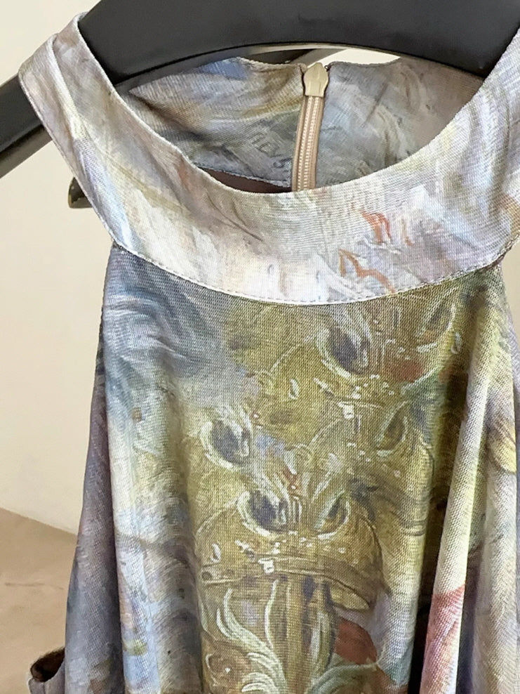 Renaissance Muse Halter Maxi Dress