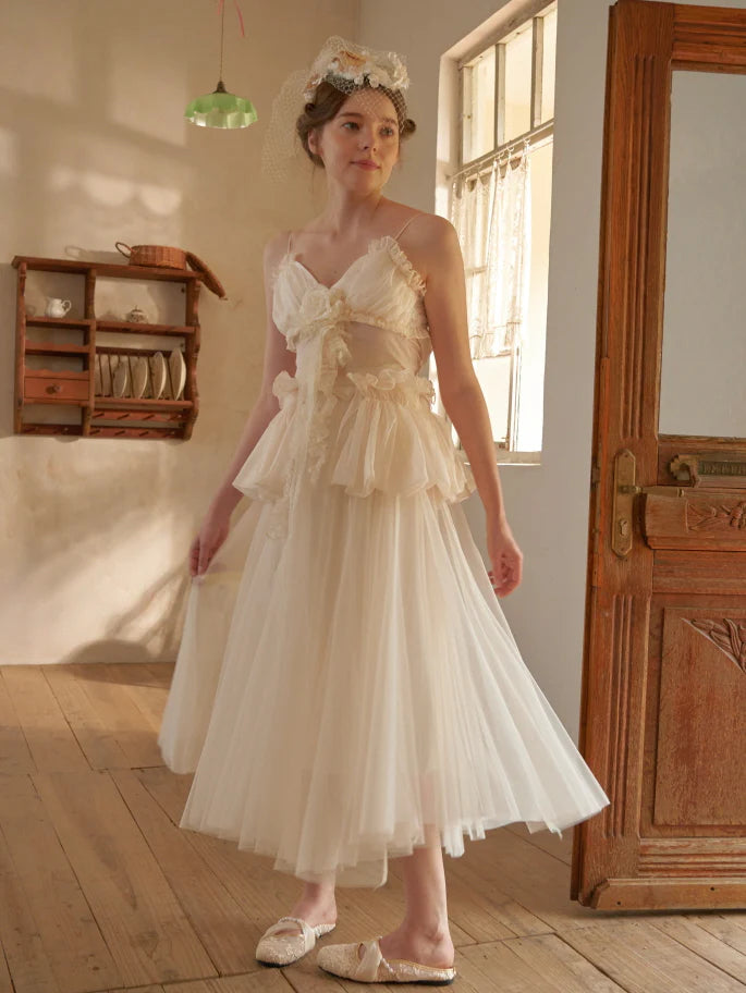 Ivory Bloom Corset Top and Skirt