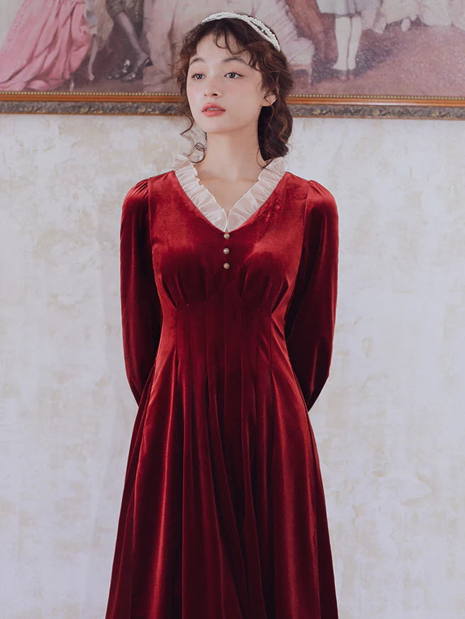 Scarlet Red Velvet Dream Dress
