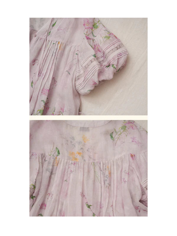 Lavender Meadow Floral Tiered Dress