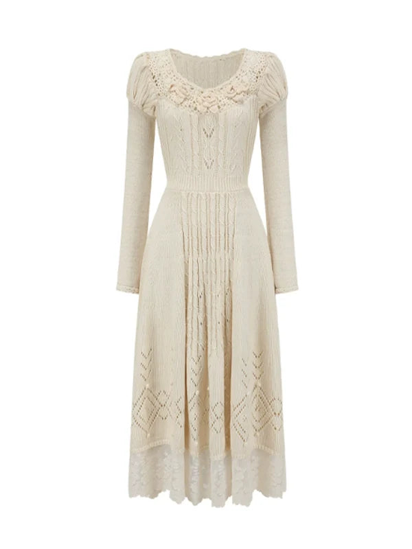 Enchanted Rose Vintage Knit Dress