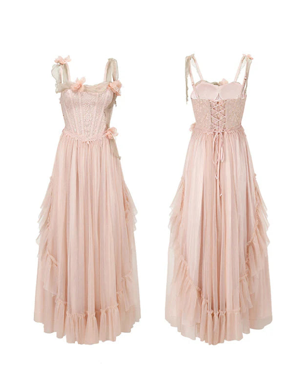 Royal Princess Pink Aesthetic Dress