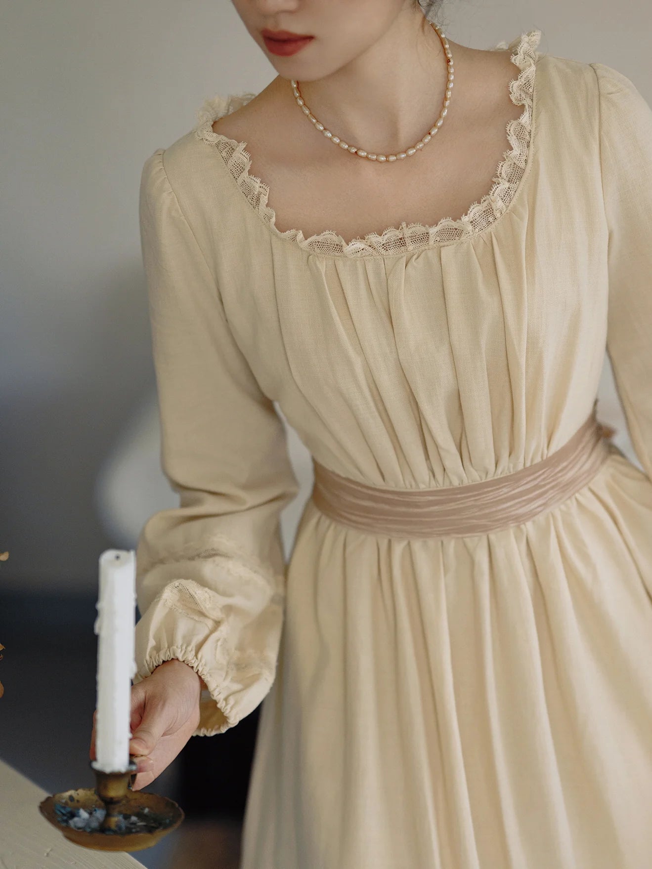 Golden Hour Vintage Gathered Dress