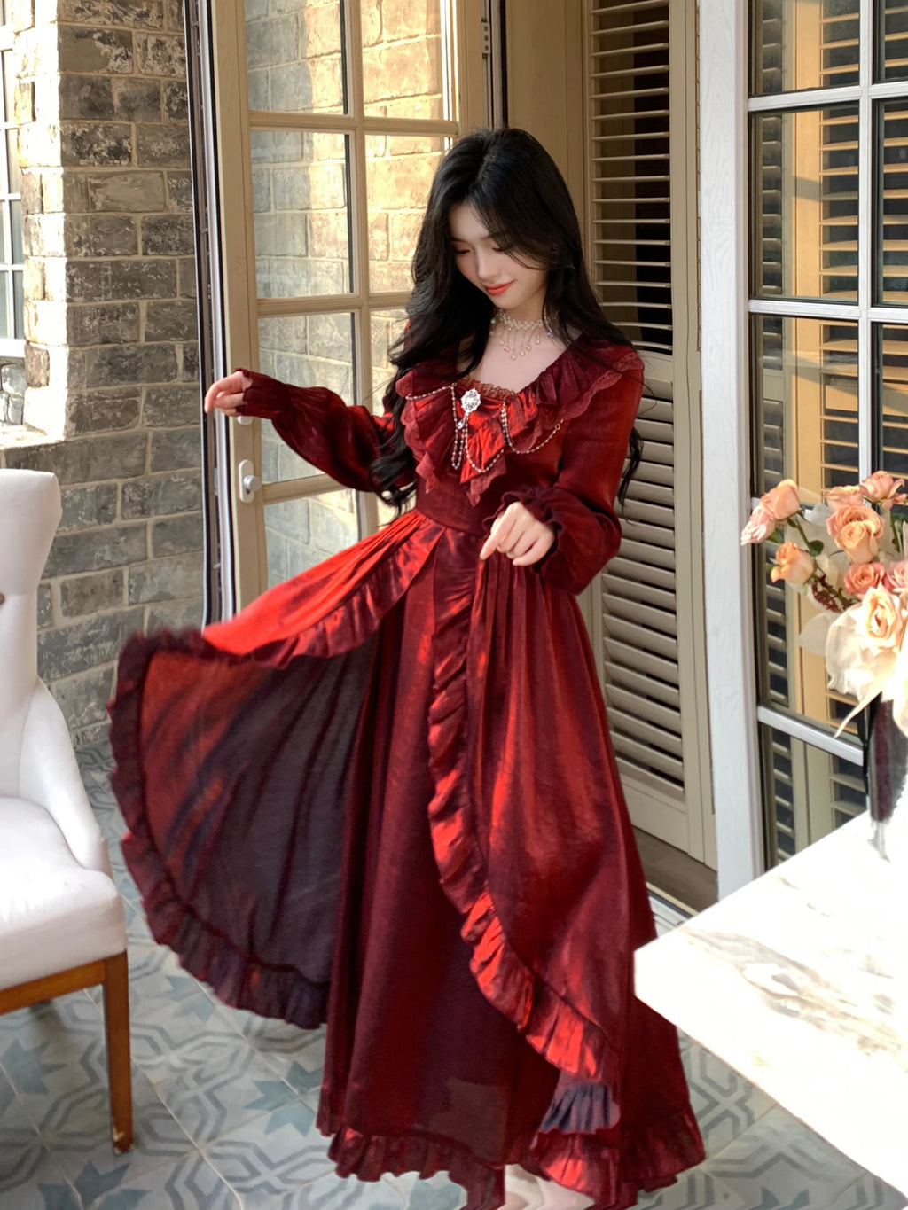 Romantic Shimmering Vintage Dress