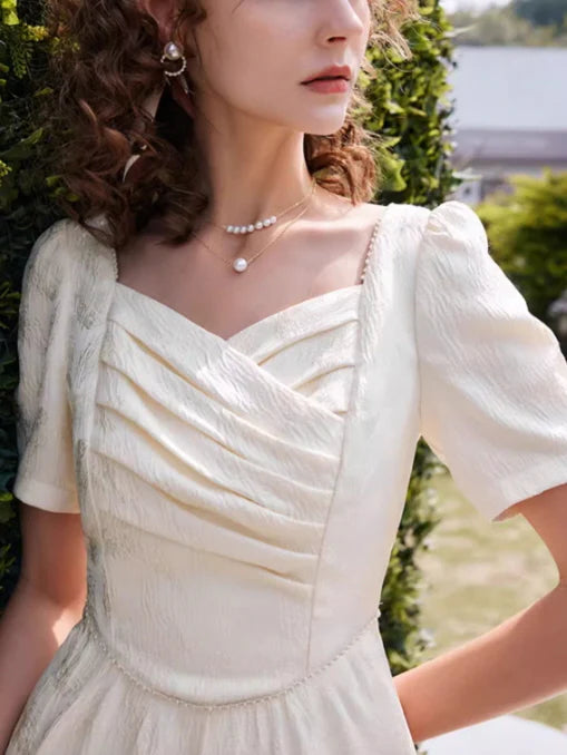 Elegant Pleated Sweetheart Dress